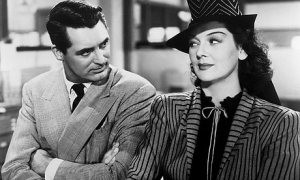 They don't make them like they used to ... Cary Grant and Rosalind Russell in His Girl Friday. Photograph: Cine Text/Allstar