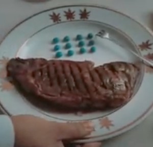 Howard Hughes' dinner in The Aviator