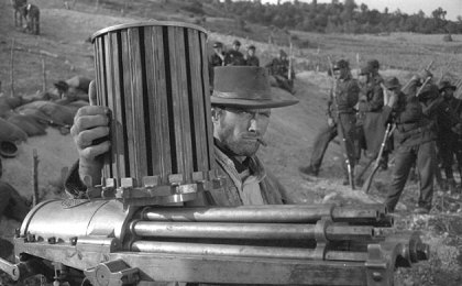 Clint Eastwood on the set of The Good, the Bad and the Ugly (1966)