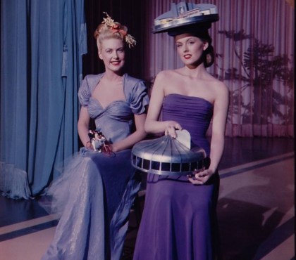 A pair of Goldwyn Girls on the set of The Secret Life of Walter Mitty.