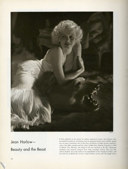 George Hurrell's classic Jean Harlow portrait.